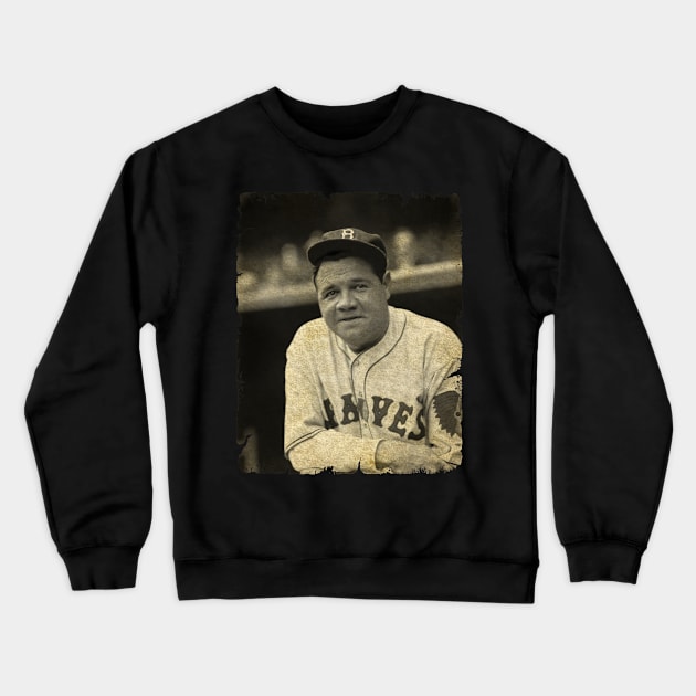 Babe Ruth Legend in Atlanta Braves Crewneck Sweatshirt by SOEKAMPTI